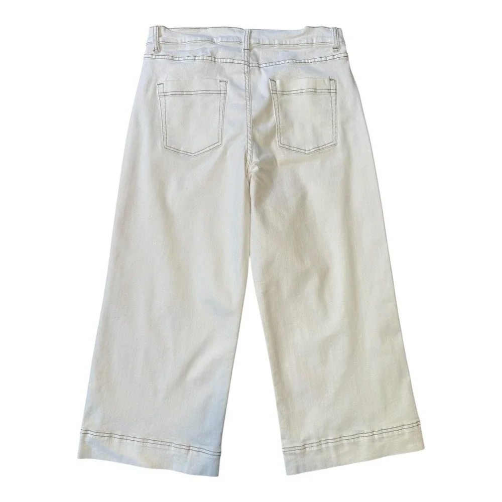 For The Republic Women's Natural White Crop Wide Leg Jeans Size 14 New With Tags